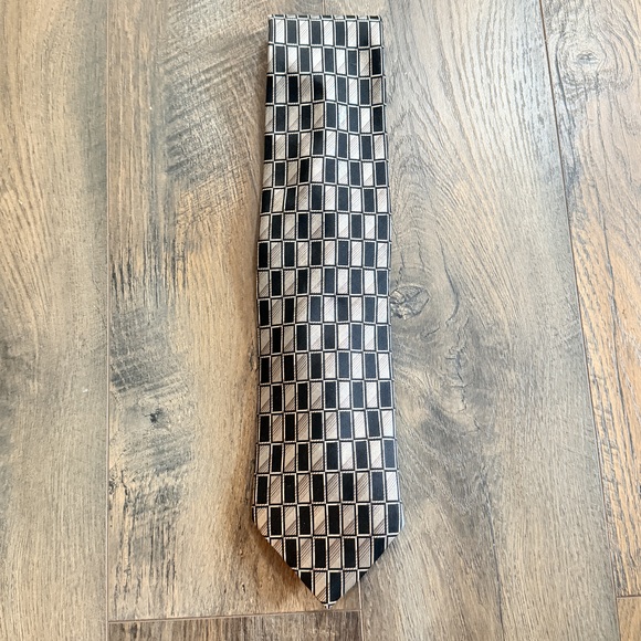 Joseph & Feiss Vintage 100% silk neck tie geometric natural fibers men accessory - Picture 2 of 8